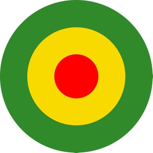 Stickers Vinyl Reggae Rasta Target Circular - mods autoruit ska laptop Marley Jamaica cool ska retro roundel scooter scootering dub