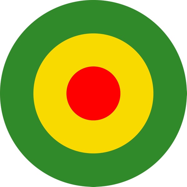 Stickers Vinyl Reggae Rasta Target Circular - mods car window ska laptop Marley Jamaica cool ska retro roundel scooter scootering dub