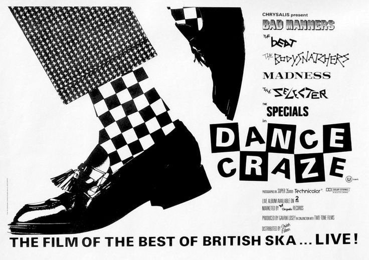Poster Ska 2 Tone 44x31cm Skinheads Specials Madness Bad Manners