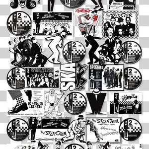 Retro Ska Montage Poster Print - Wall Music Man Cave Art Classic ...