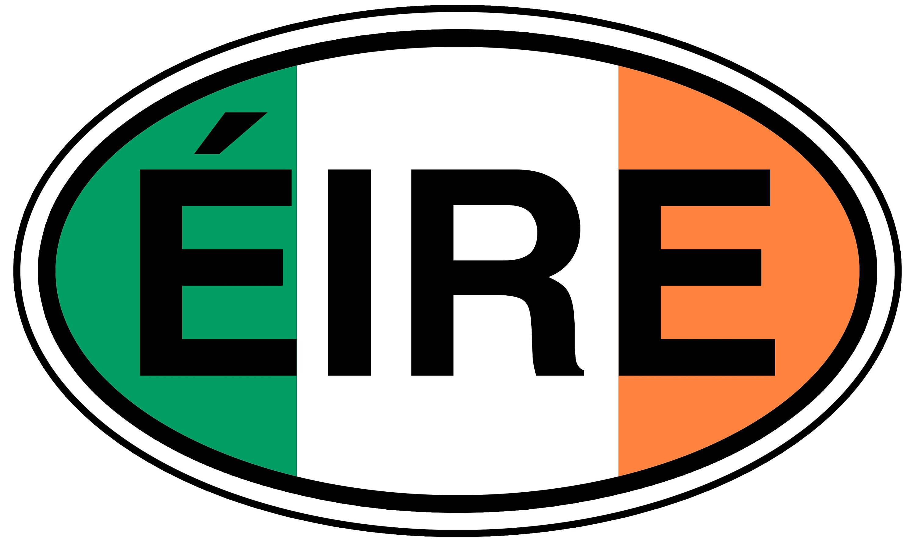 Eire Sticker Stickers Vinyl Ireland Eire Republic Irish Tricolour Bratach Flag ...