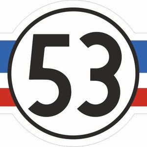 Autostickers gevormde vinylstickers Herbie 53 love bug retro filmsticker klassiek bananen retro vintage muurraam laptop cool