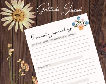 5-minutowy dziennik cyfrowy | Cyfrowy dziennik wdzięczności | Dziennik codziennych refleksji | Planer dziennika iPada dla produktywności