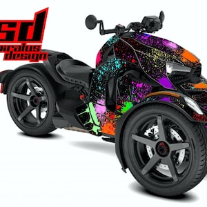 Can Am Ryker Sport Ralph 600 900 Graphic Wrap Decal Kit ""Farbspritzer"""