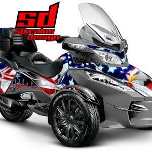 Can Am Spyder RT LTD Graphic Wrap Decal kit USA Patriot 2010-2019