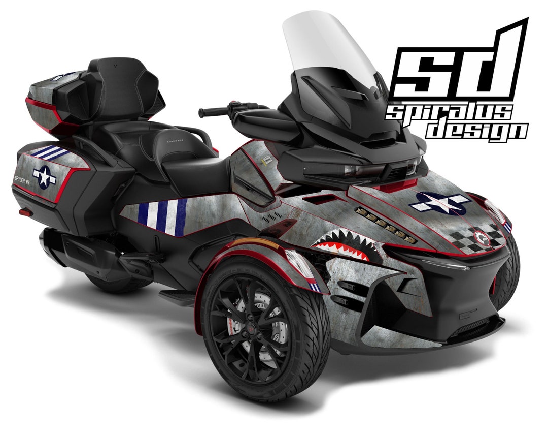 thumbnail interactive-video image 1 of CAN-AM Spyder RT (through 2019) Reflective Decals - Rear Adhesive Black Set 1 of 4