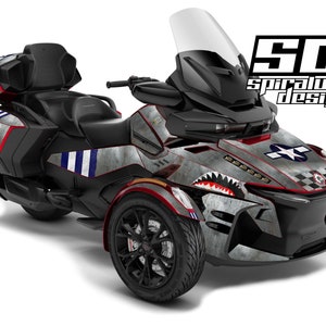 Can Am Spyder RT LTD Graphic Wrap Decal kit Ol Warbird 2020 & up
