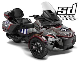 Can Am Spyder RT LTD Graphic Wrap Decal kit Ol Warbird 2020 & up