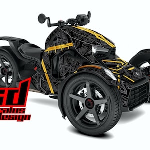 Can Am Ryker Sport Rally 600 900 Graphic Wrap Decal Kit &quot;Black Panther&quot;