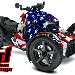 Can Am Ryker Sport Palladium 600 900 Grafik Wrap Abziehbild „Patriot USA“