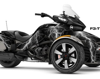 Can Am Spyder F3 T Graphic Wrap Decal Kit "Lightning"