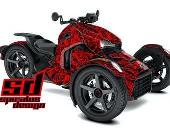 Can Am Ryker Sport Rally 600 900 Graphic Wrap Decal Kit &quot;Perfect Scribble&quot;