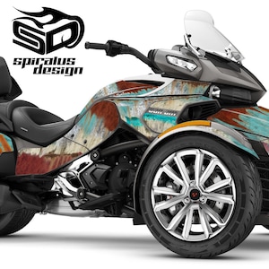 Can Am Spyder F3 LTD Limited Graphic Wrap Decal Kit &quot;Rat Rod&quot;
