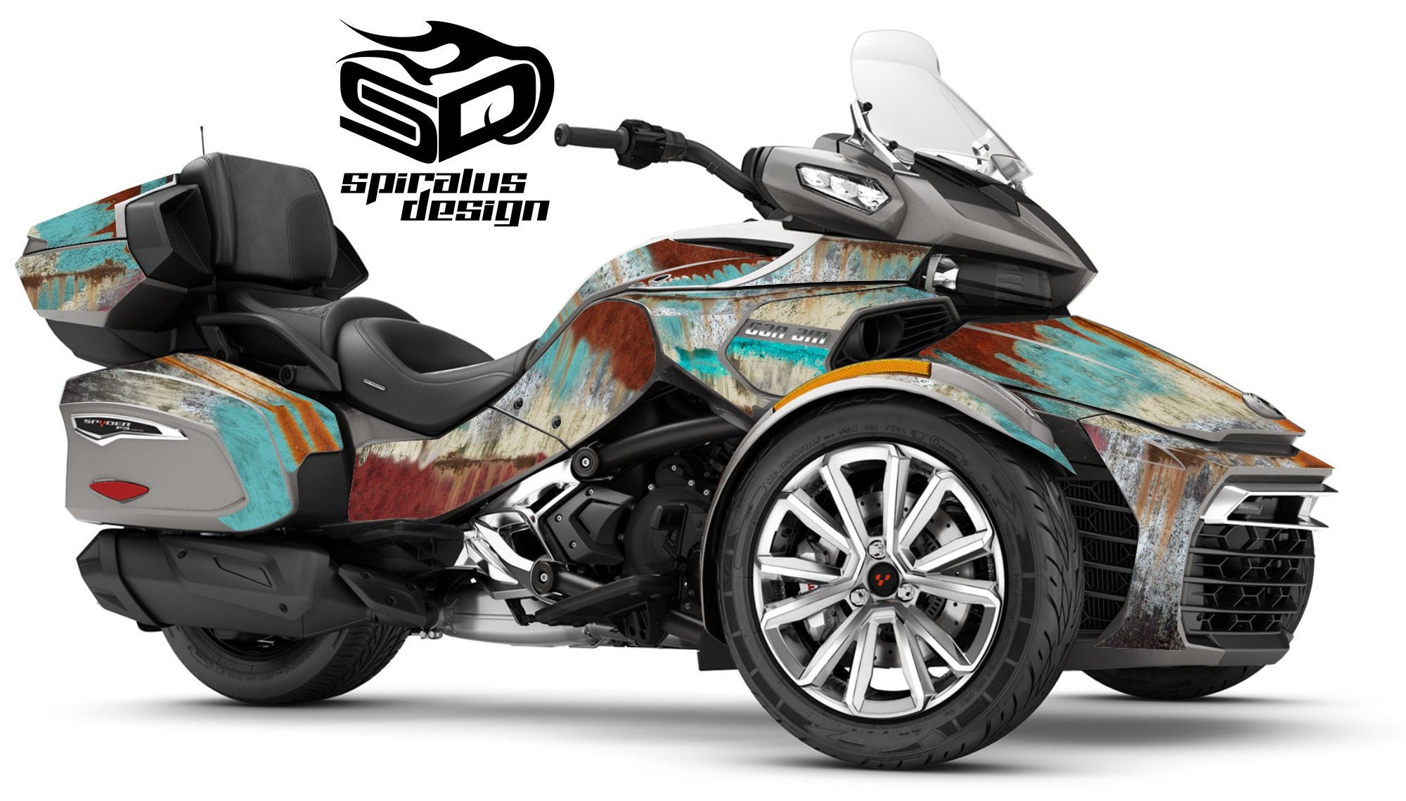 Can Am Spyder F3 LTD Limited Graphic Wrap Decal Kit "Rat Rod"
