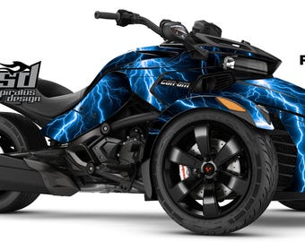 Can Am Spyder F3 F3S Dekal Graphic Wrap kit - Lightning