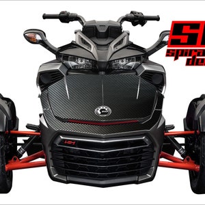 Can Am Spyder F3 Decal Graphic Wrap kit - &quot;Carbon Fiber&quot; HOOD ONLY