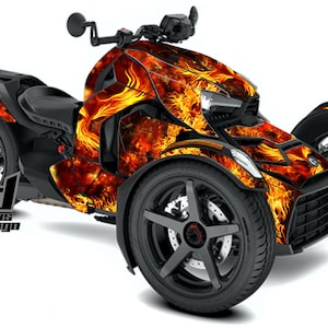 Can Am Ryker Sport Ryker Kundgebungen 600 900 Graphic Wrap Abziehbild-Abziehbild-Kit ""Phoenix"" 2019-2025."