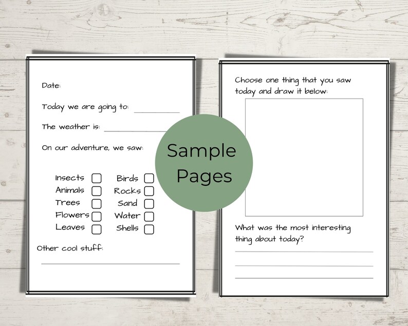 Printable Kids Nature Journal, Kids Adventure Book, Nature Journal ...