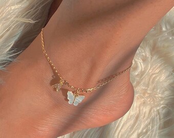 Heart and Initial Anklet, Gold Anklet, Anklets for women, Friend gift, gift for her, Summer jewellery, Dainty anklet, Personalised anklet