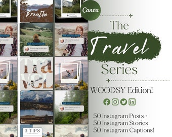 Travel Instagram Template Canva Travel Instagram Template Travel Agent Templates Travel Content Travel Social Media Template Canva Travel