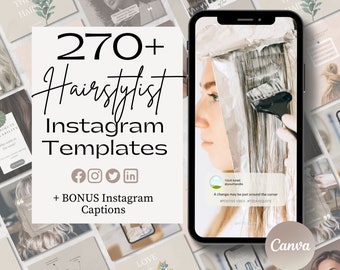 Hairstylist Social Media Template Hair Stylist Instagram Template Hairstylist Instagram Content Hair Salon Social Media Hairstylist Flyer