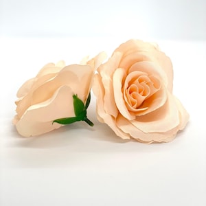 3.5&quot; Peach Rose Peach Artificial Flower Soft Peach Wedding Decor Light Peach Silk Flower Wedding Peach Decor Orange Flower