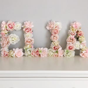 Flower Letter Decor Custom Floral Letter Nursery Name SignShower Decor Party Decor Photoshoot Prop Girl Gift Shower Gift Girl Room