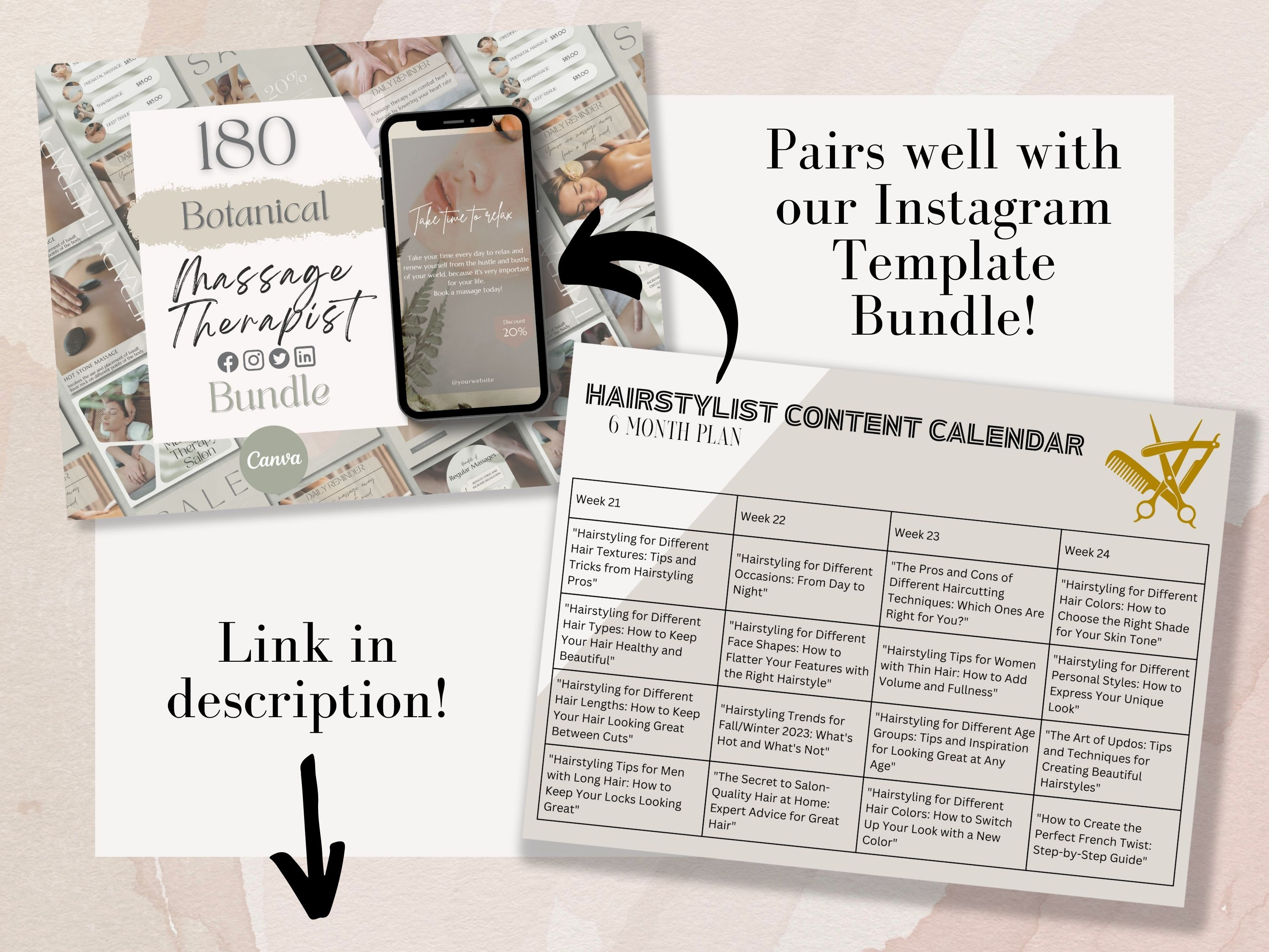 Massage Therapist Content Planning Calendar Massage Therapy - Etsy