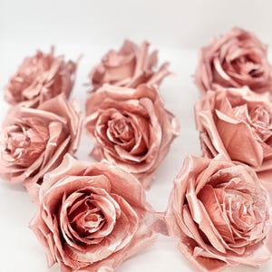 3 inch Metallic Rose Gold Rose Gold Rose gold rose Rose Gold flower gold flower metallic Flower Metallic Rose Gold Wedding Metallic Rose Gold Wedding Decor Rose Decor Rose Gold Cake Flower Rose Centerpiece flower Flower wedding