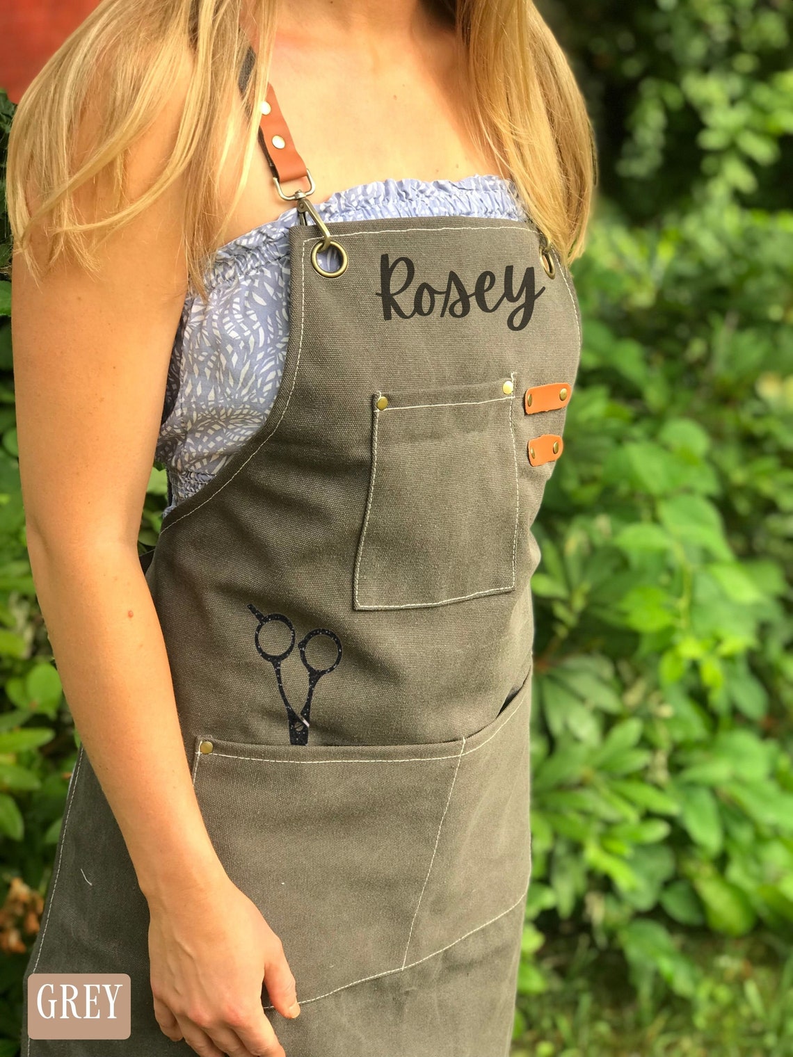 Hairstylist Apron With Pockets Hairdresser Custom Apron for Etsy