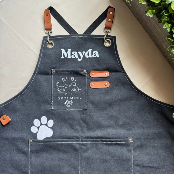 Custom Doggy Daycare Groomng Apron For Dog Groomer Gft For Dog