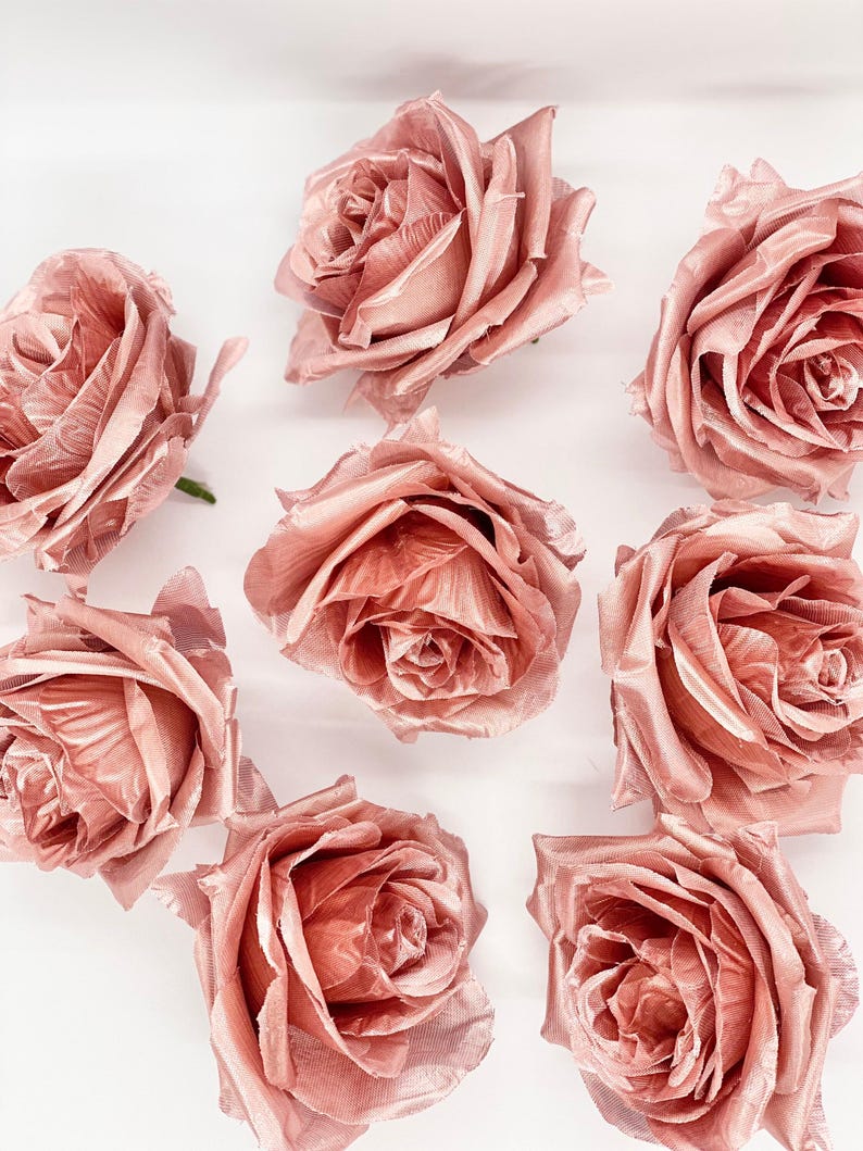 3 inch Metallic Rose Gold Rose Gold Rose gold rose Rose Gold flower gold flower metallic Flower Metallic Rose Gold Wedding Metallic Rose Gold Wedding Decor Rose Decor Rose Gold Cake Flower Rose Centerpiece flower Flower wedding