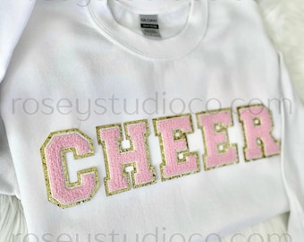 Girl Cheer Sweatshirt Girl Cheerleader Gift Kids Cheer Shirt Cheer Team Shirt Custom Cheer Crewneck Cheer Youth Sweatshirt Gift for Cheer