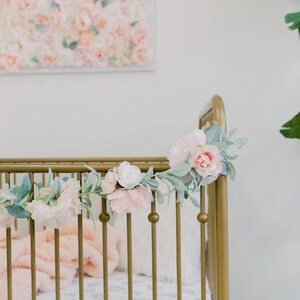 Floral Garland Nursery Garland Baby Shower Garland Birthday Garland Backdrop Party Garland Girl Nursery Wall Art Kids Room Decor