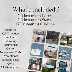 Social Media Travel Post Digital Download Travel Instagram Canva Template Travel Blogger