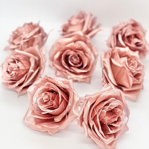 3 inch Metallic Rose Gold Rose Gold Rose gold rose Rose Gold flower gold flower metallic Flower Metallic Rose Gold Wedding Metallic Rose Gold Wedding Decor Rose Decor Rose Gold Cake Flower Rose Centerpiece flower Flower wedding