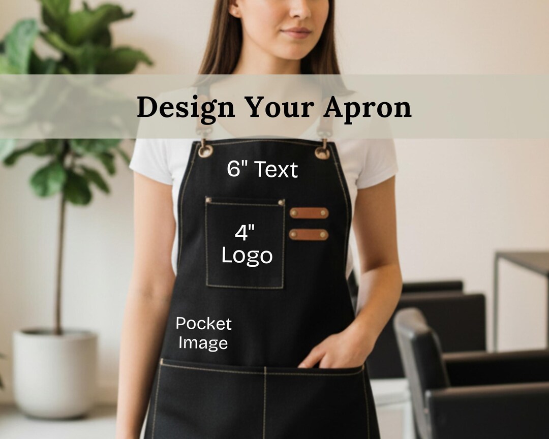 Branded Apron With Pockets Custom Apron for Women Cooking Apron for ...