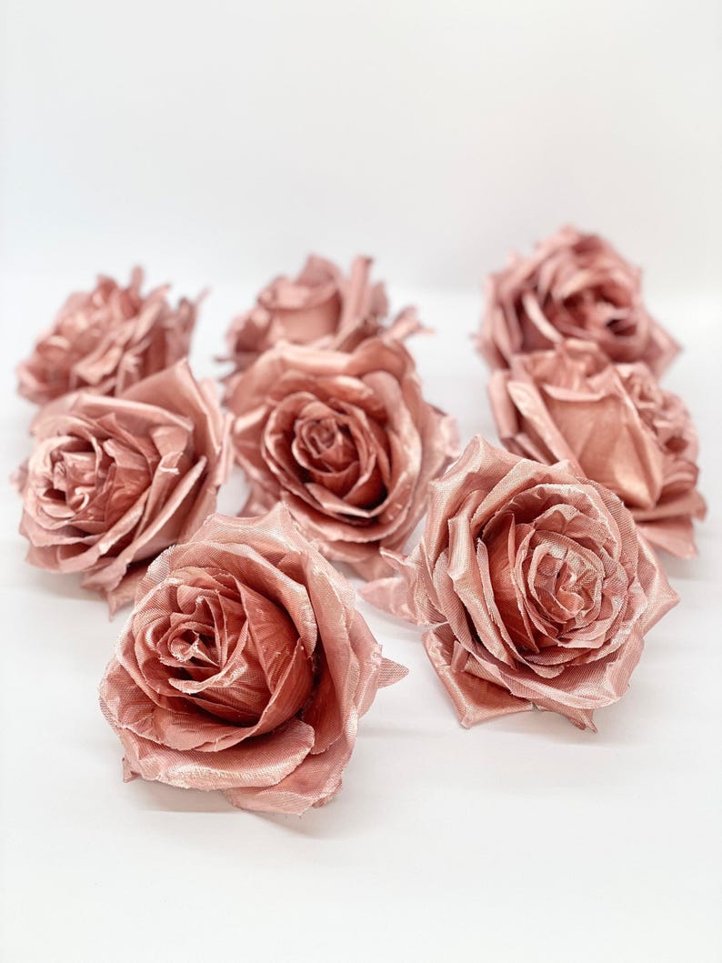 3 inch Metallic Rose Gold Rose Gold Rose gold rose Rose Gold flower gold flower metallic Flower Metallic Rose Gold Wedding Metallic Rose Gold Wedding Decor Rose Decor Rose Gold Cake Flower Rose Centerpiece flower Flower wedding