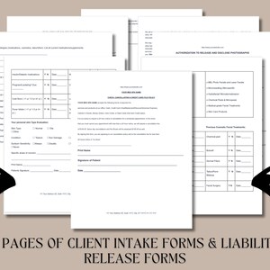 Esthetician Post Med Spa Social Media Facial Intake Form Client Intake form