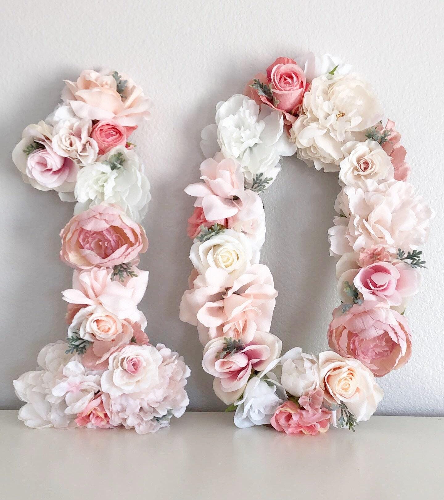 Birthday Number Number Decor Peach and Pink Birthday Decor Pink and ...