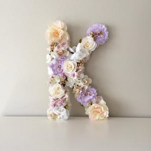 Floral Letter Flower Letter Floral Monogram Custom Floral Letter Letter Nursery Monogram Letter Wedding Letter Nursery Letter Baby