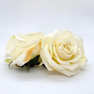 3.5&quot; Artificial Light Yellow Rose Decor Silk Flower Rose Silk Flower Yellow Fake Yellow Rose Artificial Rose Head Yellow Wedding Flower