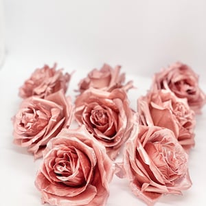 3 inch Metallic Rose Gold Rose Gold Rose gold rose Rose Gold flower gold flower metallic Flower Metallic Rose Gold Wedding Metallic Rose Gold Wedding Decor Rose Decor Rose Gold Cake Flower Rose Centerpiece flower Flower wedding