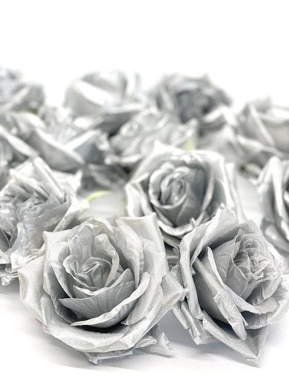 Silver Roses For Centerpieces