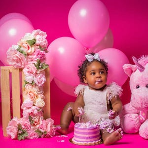 Girl Birthday Decorations 1st Birthday Decor 2nd Birthday Number Floral Number Birthday Photo Prop Cake Smash Decor Birthday Girl Outfit