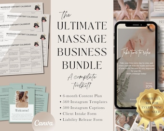 Massage Instagram Template Massage Therapy Template Massage Therapist Massage Template Massage Intake Form Client Intake Form Massage Social