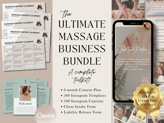 Massage Instagram Template Massage Therapy Template Massage Therapist Massage Template Massage Intake Form Client Intake Form Massage Social