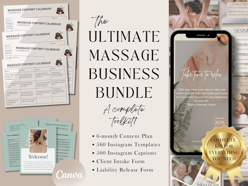 Massage Instagram Template Massage Therapy Template Massage Therapist