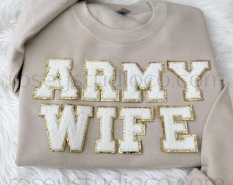 Army Wife Sweatshirt Military Spouse Sweatshirt Army Wife Gift Army Sweatshirt Military Wife Shirt Army Girlfriend Army Shirt Deployment