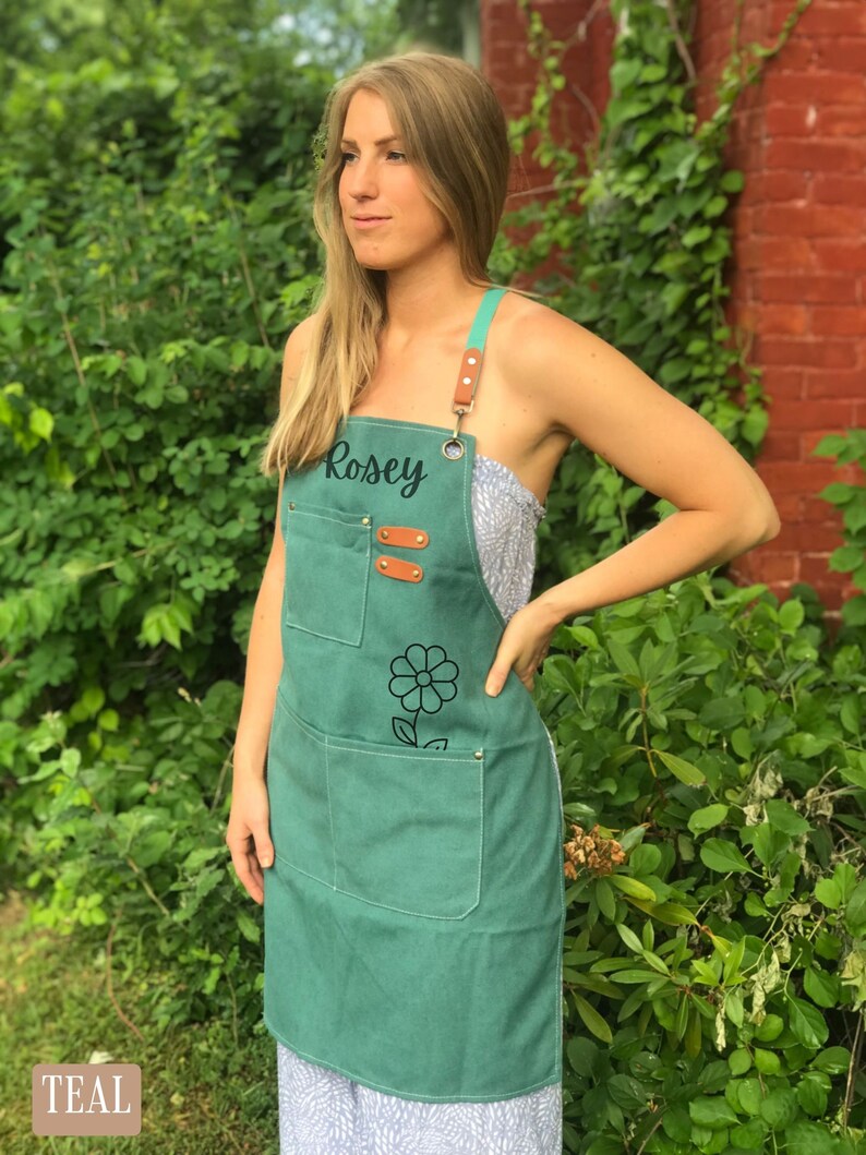 Florist Custom Apron for Florist Personalized Apron Crossback Etsy
